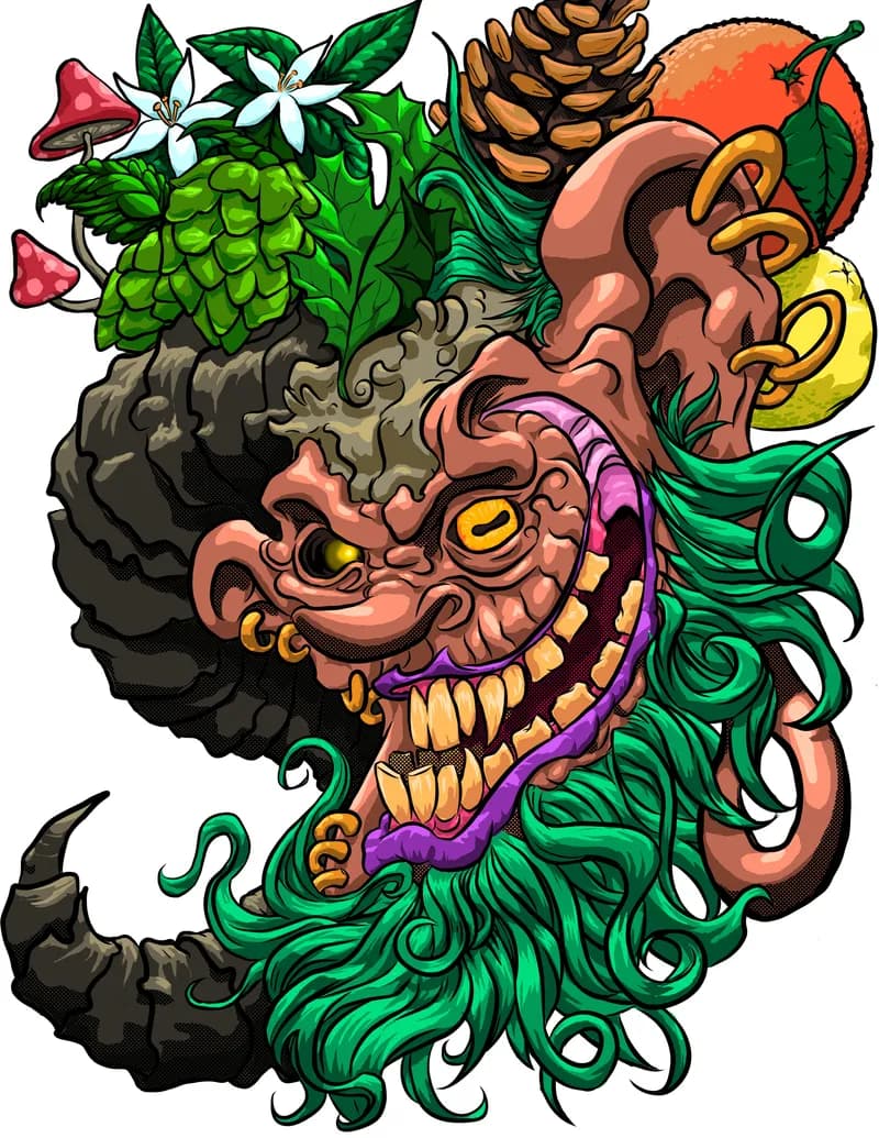 pan influenced IPA beer can art